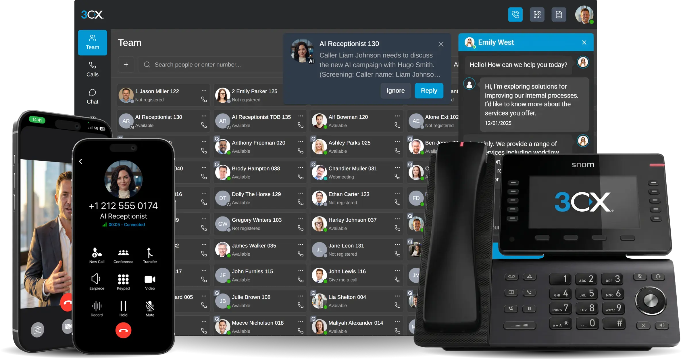 Moderne Business-Telefonie mit 3CX