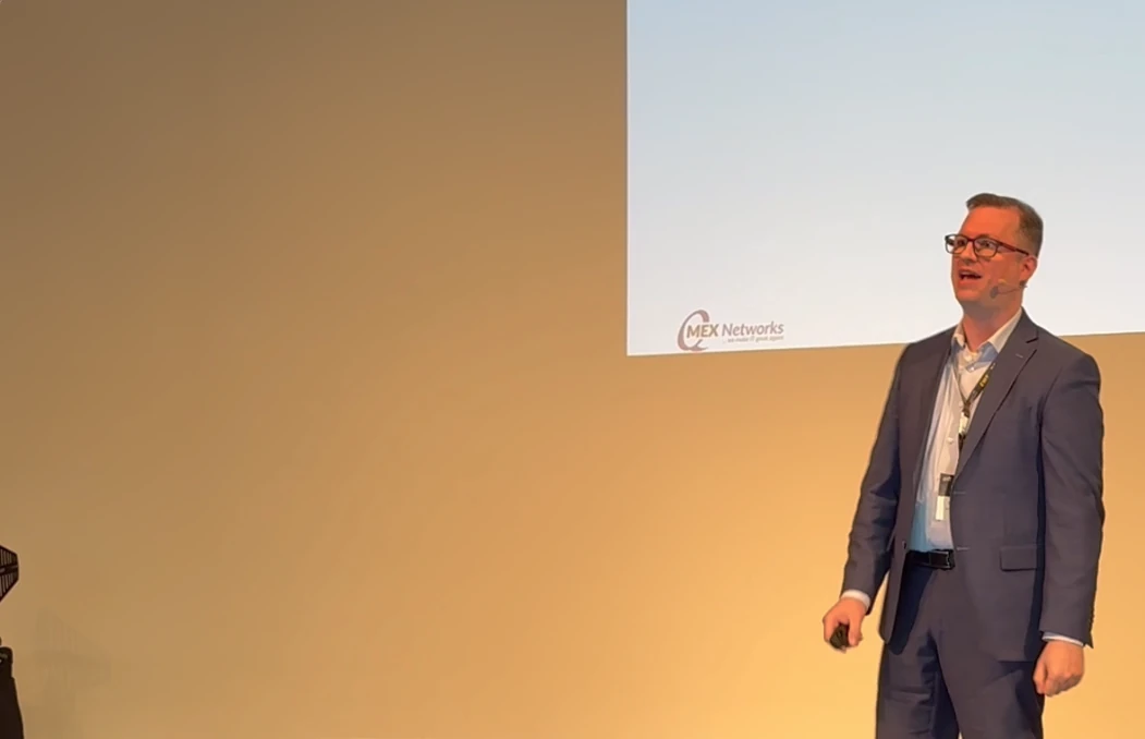 Markus Plischke von Q-MEX Networks auf der EWE Carrier Conference 2026